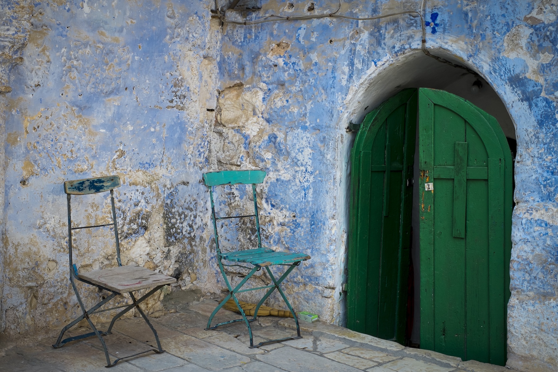a courtyard in the Christian Quarter of the Old City in Jerusalem