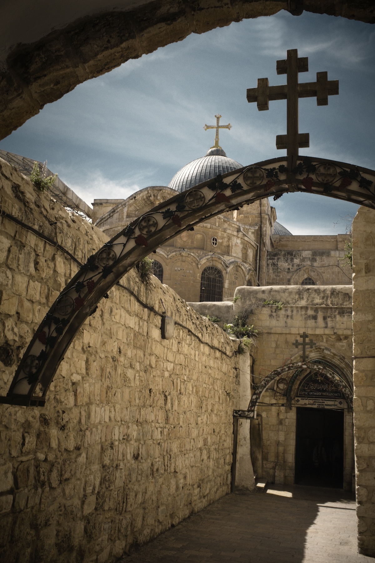 An alley leading to St. Helen's Well and the Coptic Church in Jerusalem